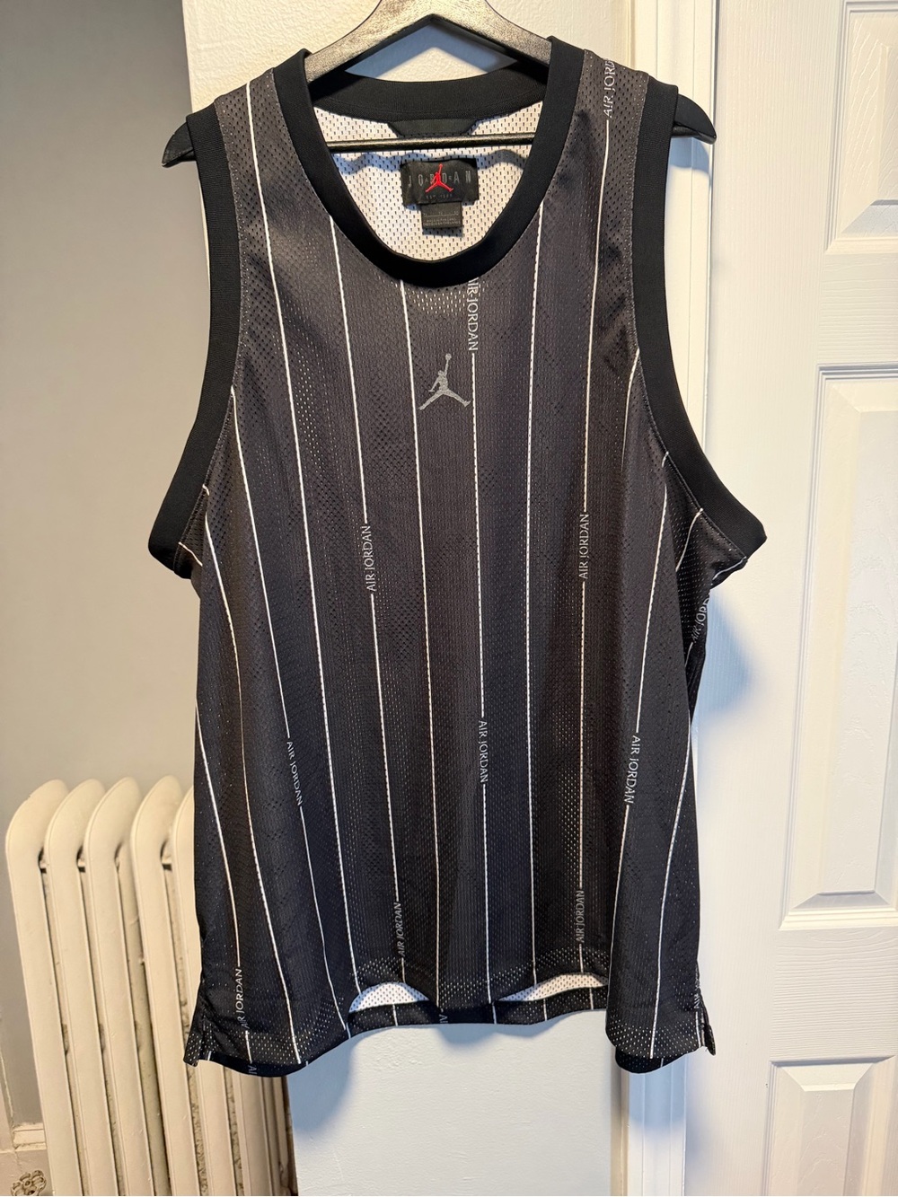 Nike Air Jordan Jumpman #23 Mesh Jersey Pinstripe Print Size Large